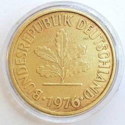 5 Pfennig Almanya 1949 - 92 Arası Orjinal Para DEUTSCHELAND Germany Fenik Sarı Pirinç Pfennig Parası