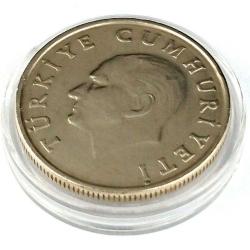 1984 - 1990 Arasında Çok Temiz 50 Lira Saklama Kapsüllünde Nikel Madeni Para Türk Lirası Metal Sikke