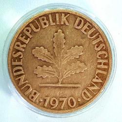 2 Pfennig Alman 1962 - 85 Arası Orjinal Eski Para DEUTSCHELAND Germany Fenik Bakır Pfennig Para