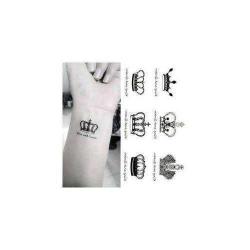 Geçici Dövme King Queen Crown Kral Tacı Taç Su Geçirmez Geçici Ufak Vücut Dövmesi Bay Bayan Tattoo