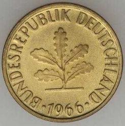 10 Pfennig Almanya 1950 - 87 Arası Orjinal Para DEUTSCHELAND Germany Fenik Sarı Bronz Madeni Parası