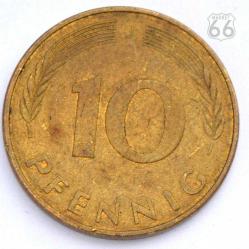 10 Pfennig Almanya 1950 - 87 Arası Orjinal Para DEUTSCHELAND Germany Fenik Sarı Bronz Madeni Parası
