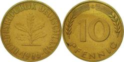 10 Pfennig Almanya 1950 - 87 Arası Orjinal Para DEUTSCHELAND Germany Fenik Sarı Bronz Madeni Parası