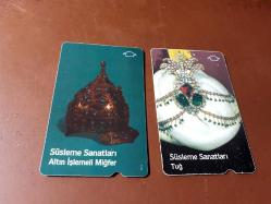 eski telefon kartları (süsleme sanatları temalı)