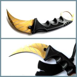 OMENİV'DEN ORİJİNAL CS GO OYUNCAK KARAMBİTE KARAMBİT ÇAKI BIÇAK GOLD LEOPAR BASKILI