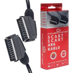 1.2metre 7mm SCART kablo tırnaklı [ scart erkek ] [ scart erkek ] r1c5 m2912 m2274 m1158 jetnetcomtr