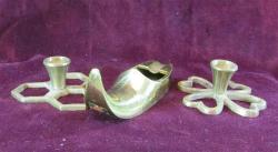 ViNTaGe AVRUPA PİRİNÇ MiNi MUMLUKLAR ve ÇARIK KÜLLÜK..