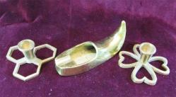 ViNTaGe AVRUPA PİRİNÇ MiNi MUMLUKLAR ve ÇARIK KÜLLÜK..