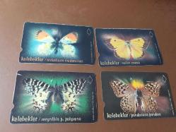 eski telefon kartları (kelebekler temalı)