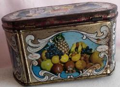 ÇOK ESKİ MELTEM ÇİKLETLERİ BOŞ TENEKE KUTU 16X10 CM DERİNLİK KAPAK DAHİL 9 CM