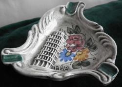 2 ADET KÜLLÜK İTALYAN ÇİÇEKLİ KABARTMA PİSA KULESİ FORMLU 11X10 cm ÇOK ZARİF