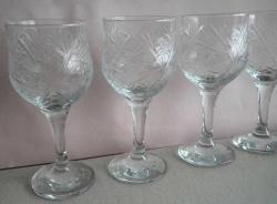 5 ADET KRİSTAL CAM AYAKLI KADEHLER BOY 15.5 CM ÇAP 6.5 CM