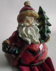 NOEL BABA FİGÜRLÜ POLYESTER AYAKLARI SALLANAN BİBLO BOY 9 CM