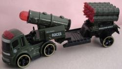 CHINA MALI PLASTİK FÜZE TAŞIYICI ATICI OYUNCAK KAMYON 18.5X4.5 CM YÜKSEKLİK 6.5 CM