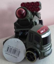 CHINA MALI PLASTİK FÜZE TAŞIYICI ATICI OYUNCAK KAMYON 18.5X4.5 CM YÜKSEKLİK 6.5 CM