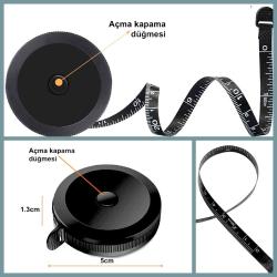 OMENİV'DEN VİNTAGE RETRO TARZ ŞERİT METRE MEZURA 150CM SÜPER OBJE ANAHTARLIK SÜPER MASAÜSTÜ OBJE