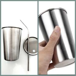 OMENİV'DEN 500ML 304 ÇELİK BİRA KOLA BARDAĞI KUPA MUG BARDAK MATARA TERMOS ESPRESSO KAHVE OUTDOOR