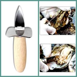 OMENİV'DEN AHŞAP SAPLI MİDYE İSTİRİDYE BIÇAĞI ÇOK AMAÇLI ÇAKI BIÇAK OUTDOOR BALIK OLTA BALIKÇI SÜPER