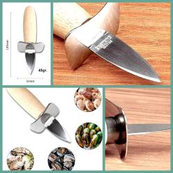 OMENİV'DEN AHŞAP SAPLI MİDYE İSTİRİDYE BIÇAĞI ÇOK AMAÇLI ÇAKI BIÇAK OUTDOOR BALIK OLTA BALIKÇI SÜPER