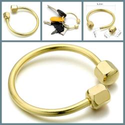 OMENİV'DEN PİRİNÇ TON ANTİKA TASARIM NAL ANAHTARLIK ANAHTAR HALKASI EŞSİZ