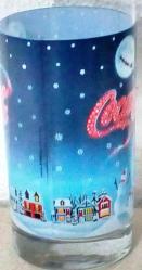 COCA COLA KIŞ RESİMLİ CAM BARDAK BOY 13 CM ÇAP 6 CM