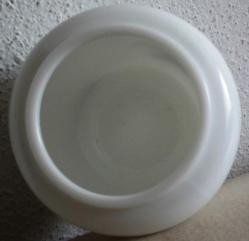 ESKİ AVON ŞİŞE ÇİÇEKLİ KUŞLU BEYAZ OPALİN ŞEKERLİK KASE KAPAKSIZ BOY 10 CM ÇAP 8 CM