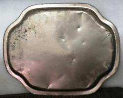 OSMANLI İSTANBUL RESİMLİ TENEKE TEPSİ 41X 33 cm