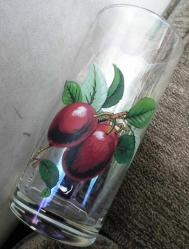 KİRAZ FİGÜRLÜ 1 ADET CAM BARDAK BOY 13.5 CM