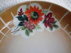 6 adet ÇİÇEKLİ İSTANBUL PORSELEN SERVİS TABAĞI ÇAP 23 CM