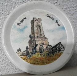 ÇÖMLEK ÜZERİ YAPIŞTIRMA BULGARİA TARİHİ ANIT RESİMLİ SÜS TABAĞI ÇAP 11 CM