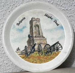 ÇÖMLEK ÜZERİ YAPIŞTIRMA BULGARİA TARİHİ ANIT RESİMLİ SÜS TABAĞI ÇAP 11 CM