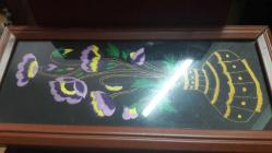 NAKIŞ İŞLEMELİ SAKSI İÇİNDE ÇİÇEK Motifli Kompozisyon ÇERÇEVESİNDE  Ebat: 20x 44 Cm.