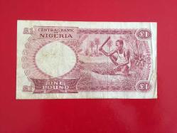 Nijerya 1 Pound 1967 Banknot Çok Temiz Kondisyon