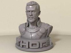 Thor Marvel Avengers 3D Baskı Karakter Figür 12 Cm GRİ ESKİTME RENK