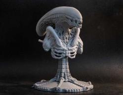 Alien Canavarı 3D Baskı Karakter Figür 15 Cm Siyah Renk