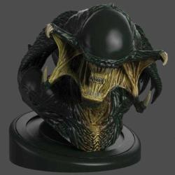 Alien Canavarı 3D Baskı Karakter Figür 15 Cm Siyah Renk