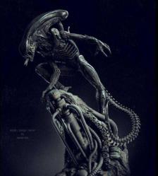 Alien Canavarı 3D Baskı Karakter Figür 25 Cm Siyah Renk