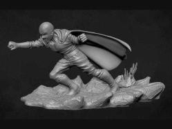 Saitama One-Punch Man Anime 3D Baskı Karakter Figür 15 Cm GRİ ESKİTME RENK