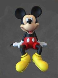 Mickey Mouse Masada Oturan Nostalji Çizgi Film 3D Baskı Karakter Figür 15 Cm