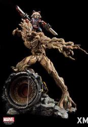 Groot ve Rocket Marvel Galaksinin Koruyucuları 3D Baskı Karakter Figür 25 Cm