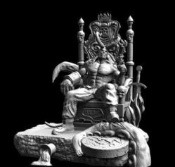 Hellboy 3D Baskı Karakter Figür 25 Cm GRİ ESKİTME RENK