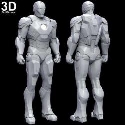 IRON MAN Marvel 3D Baskı Karakter Figür 20 Cm GRİ ESKİTME RENK