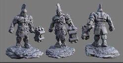 HULK -MARVEL 3D Baskı Karakter Figür 20 Cm GRİ ESKİTME RENK