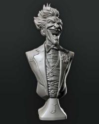 JOKER büst DC 3D Baskı Karakter Figür 12 Cm (gri eskitme)