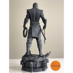 Scorpion Mortal Combat 3D Baskı Karakter Figür 20 Cm ( GRİ ESKİTME RENK)