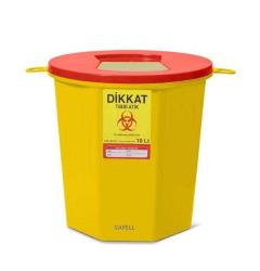 Safell Tıbbi Atık Kovası - Tıbbi Atık Kutusu - 10 Litre 10 Adet