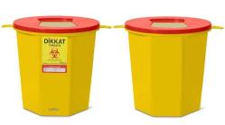 Safell Tıbbi Atık Kovası - Tıbbi Atık Kutusu - 10 Litre 5 Adet