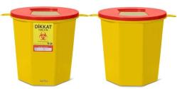 Safell Tıbbi Atık Kovası - Tıbbi Atık Kutusu - 5 Litre 100 Adet