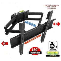 TEİF 32''-55'' Çift Kollu Hareketli Led Lcd Curved Tv Duvar Askı Aparatı