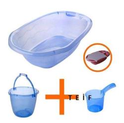 Ships Baby Bebek Banyo Küvet Seti 4'lü - Mavi - Pembe - Beyaz